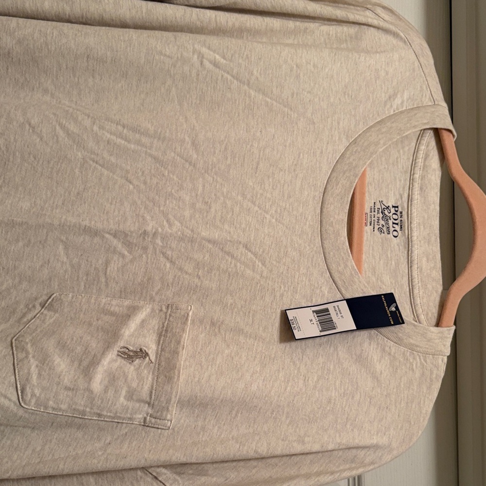 Polo Ralph Lauren Men's Beige Long Sleeve Tee - Picture 3 of 3